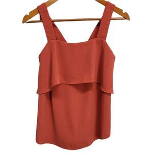Ann Tylor‎ Women's Ruffled Orange Top Size XXSP
